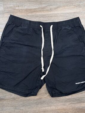 Banks Journal Mens Large Shorts Swim Trunks Black Sellout Logo Vacation Beach